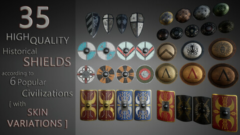 35 HIGH QUALITY Historical SHIELDS