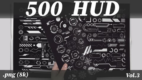 500 HUD png (8k) vol.3