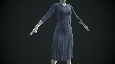 Vintage Midi Dress for games