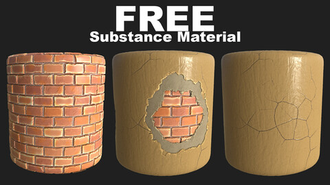 Free Stylized Bricks Substance Material