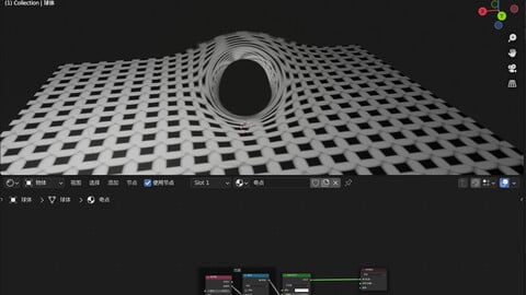 【blender】black hole - only Refraction shader