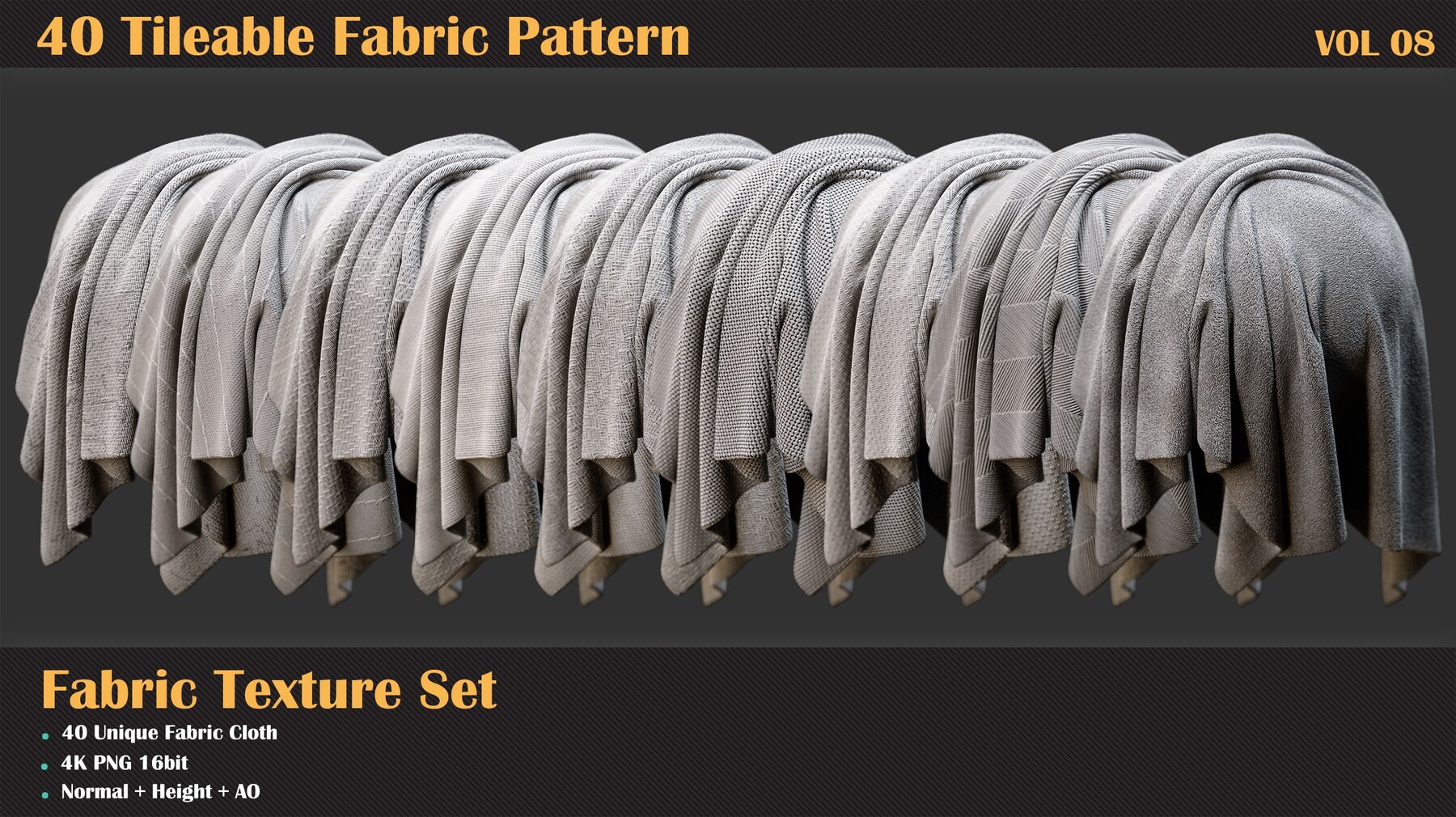 ArtStation - 40 Lace Fabric Trim Texture + SBSR - VOL 04