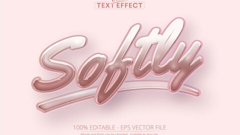 Cartoon text effect, editable softly text style