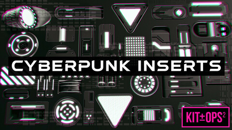 Cyberpunk Emissive Inserts | Kpack | Sci Fi Lights
