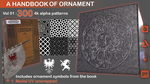 300 alpha patterns + OBJ Handbook f ornament  Vol 01