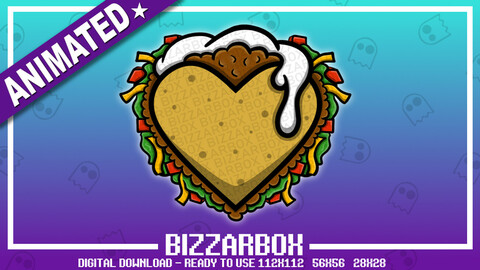 Animated Twitch Emote: Taco Heart