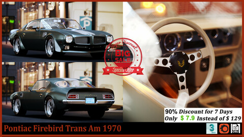 Pontiac Firebird Trans Am 1970 3D Model