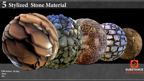 5 Stylized Stone Material