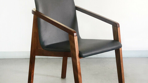 Mahogany Steel League Interior Wood Dining Chair