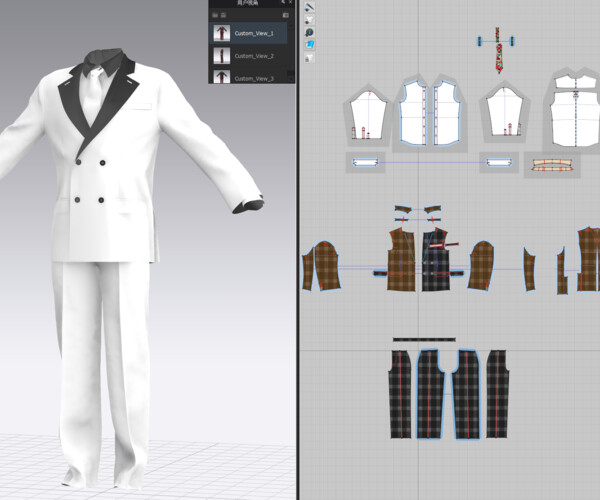 ArtStation - ZEra_Men's suit Elegance is innate(MarvelousDesigner/CLO ...