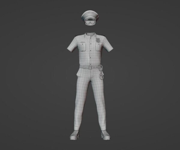 Artstation - Police Outfit. Daz3d   Clo3d   Blender   Obj   Fbx 