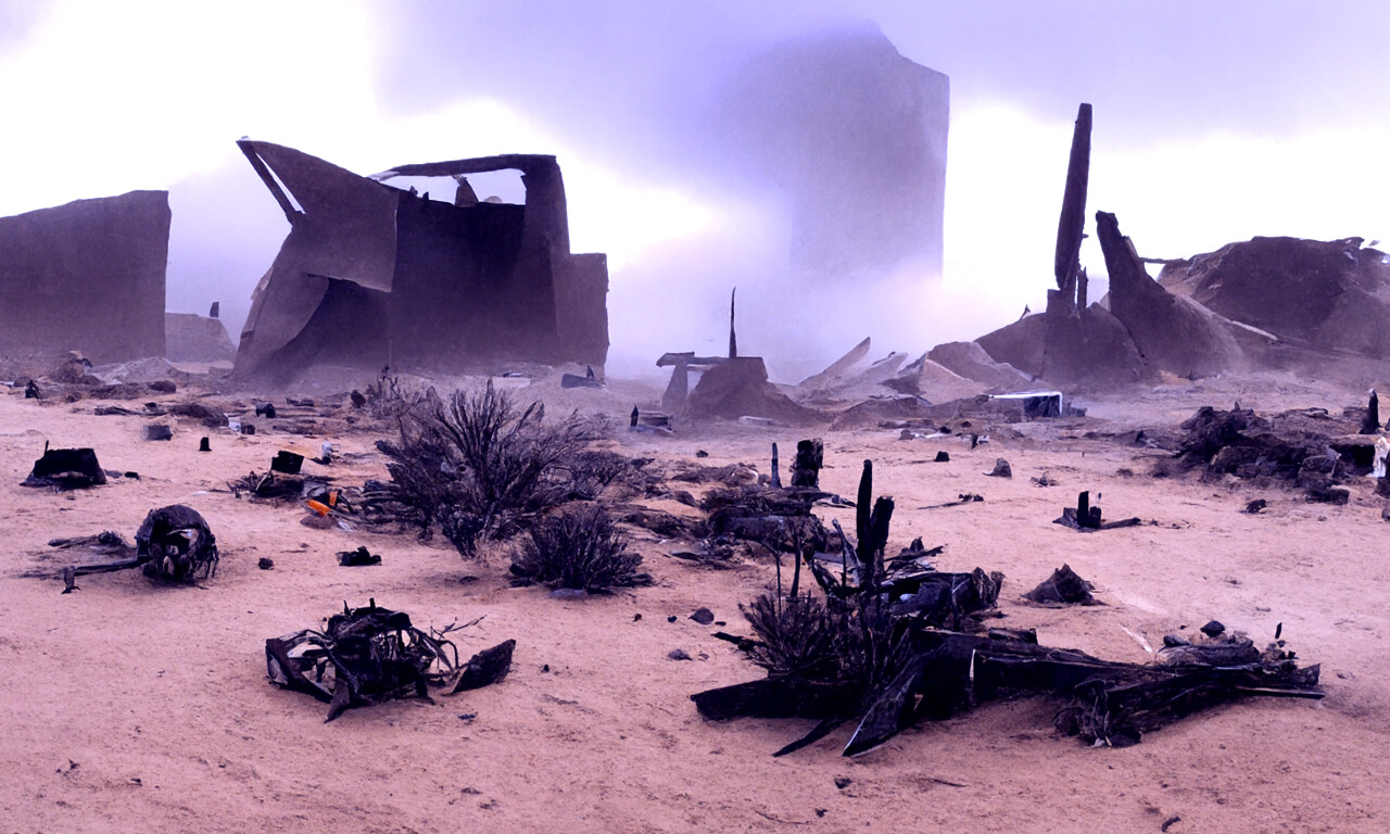 ArtStation - Sci-fi Desert Wasteland with Crashed Debris (8 Images ...