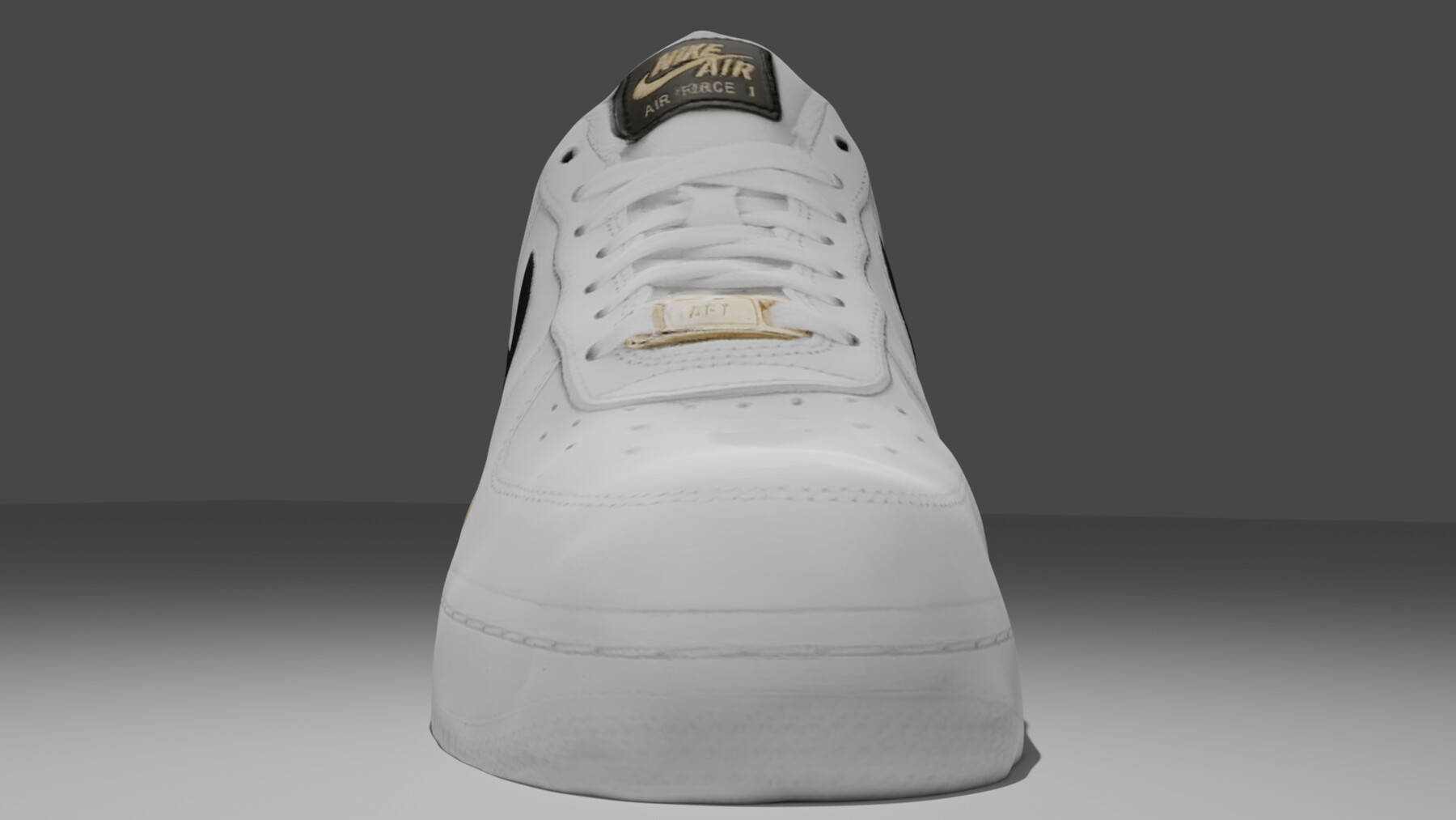 スニーカー Nike Air Force 1 Low '07 Essential White Black Gold (W) Nike Air Force 1 Low Essential 