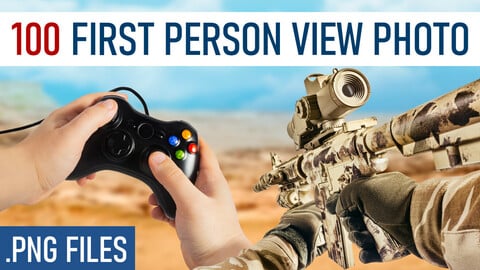 100 first person view, vr transparent hands png photo set.