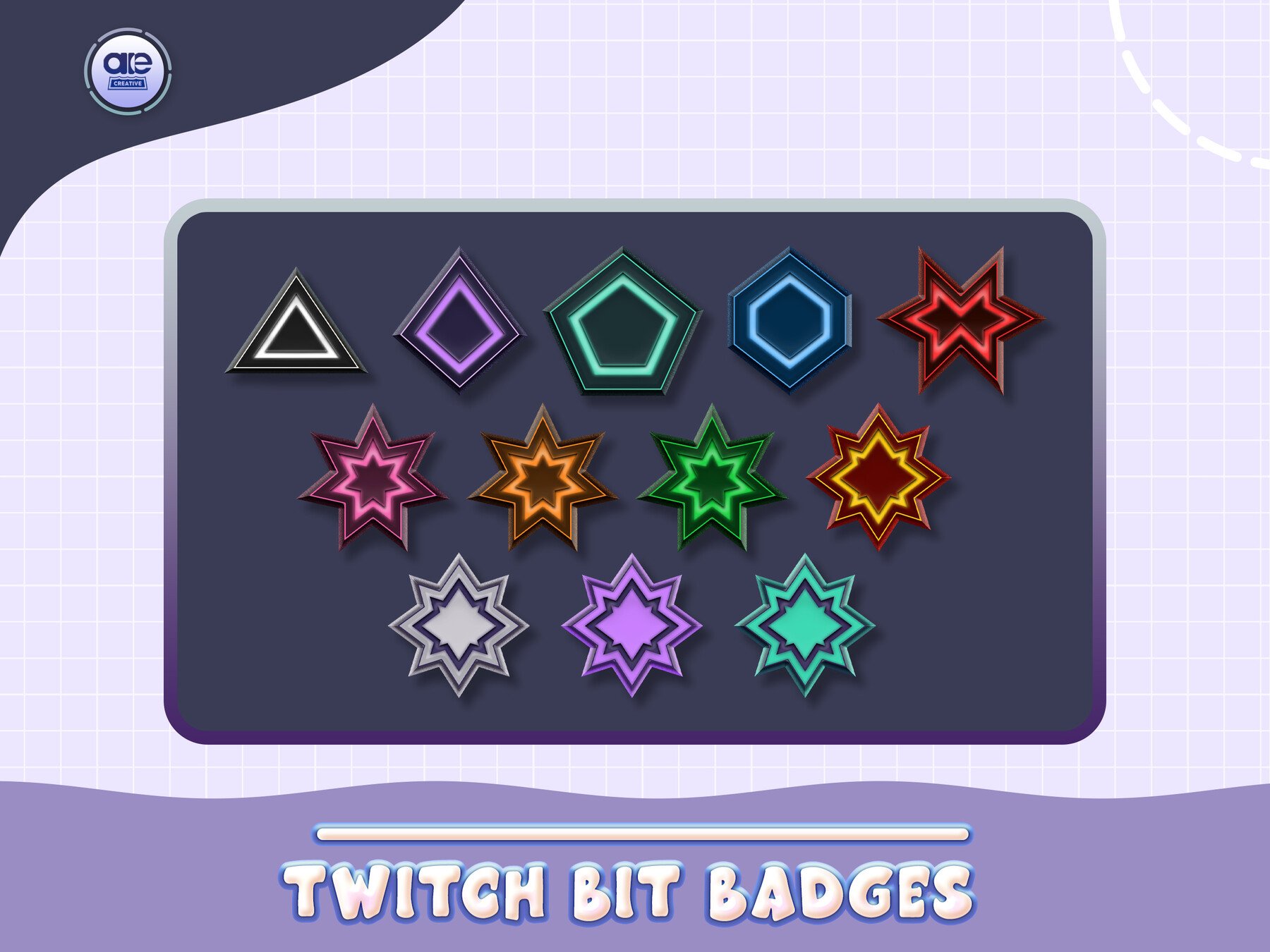 Twitch Bit Badges Levels, Cheer Badges, Bit Badges, Subscribe Badge,  twitch, sub badges, Cheer Chat Badges