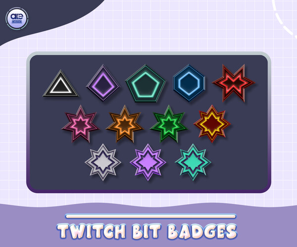 ArtStation - 18 Bits Badges For Twitch, Subscribe Badges, Cheer