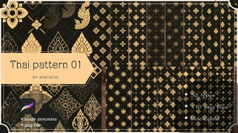Thai Pattern and texture NHD 01