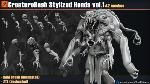 CreatureBash Stylized Hands Vol 1