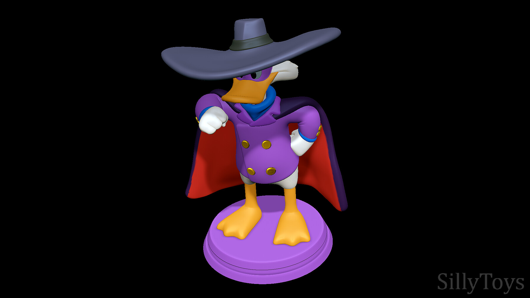 3 Darkwing Duck Fade Black Custom DIY Design Stitched College