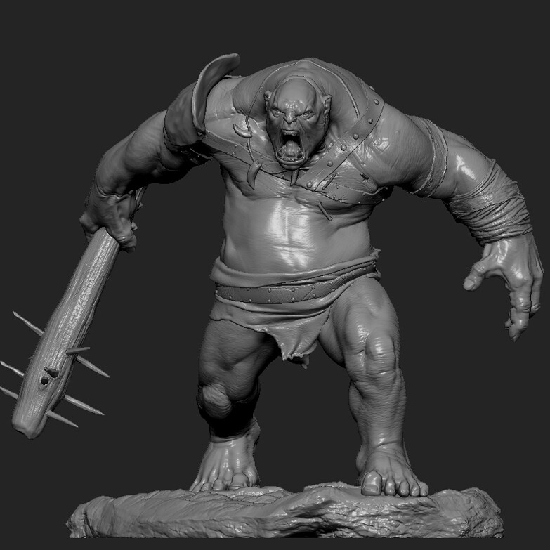 ArtStation - Orc Berserker Pose 2 - Presupported | Resources