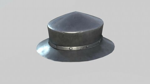 Medieval Kettle Helmet 03