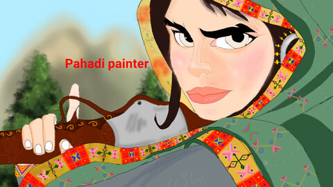 Portrait of pahari women
