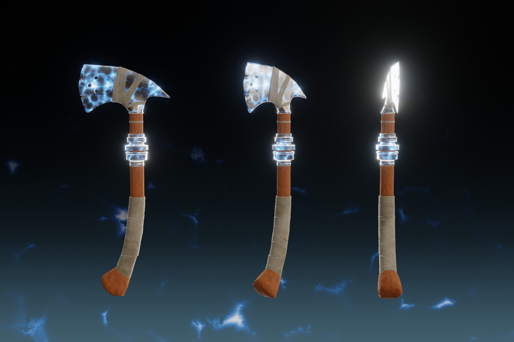 Artstation 8 Elemental Axes Collection Game Assets