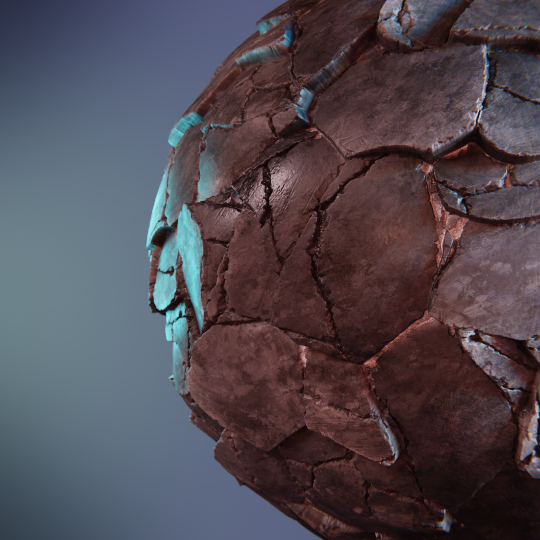 ArtStation 3 in 1 Cracked Concrete and fleshy eyes SBSAR Resources