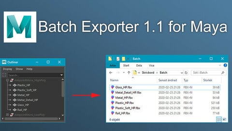 (Maya) Batch Exporter 1.1