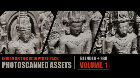 Indian Deities Sculpture Pack - Photoscanned Assets Volume. 1