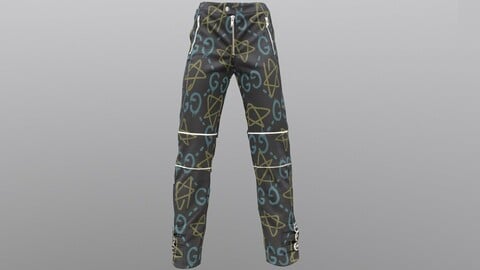 GUCCI GHOST LEATHER PANTS low-poly PBR