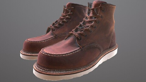 RED WINGS SHOES low-poly PBR