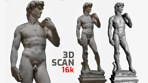 Michelangelo's David of Florence RAW 3D scan 16k Texture