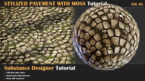 STYLIZED PAVEMENT WITH MOSS Tutorial - VOL 05