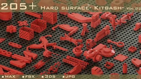 205+ Hard surface-kitbash-Vol 02