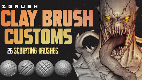 Clay Brush Customs: ZBrush Clay Brushes
