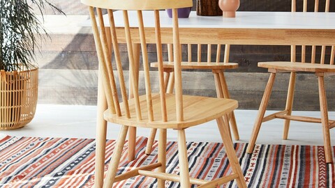 Luna interior wooden dining table chair