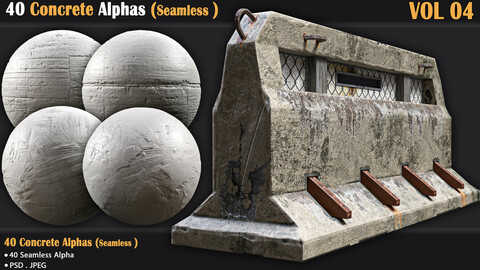 40 Concrete Alphas (Seamless ) voL-04