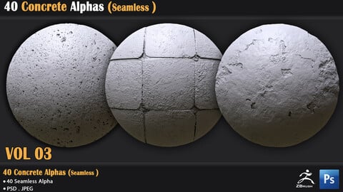 40 Concrete Alphas (Seamless ) voL-03