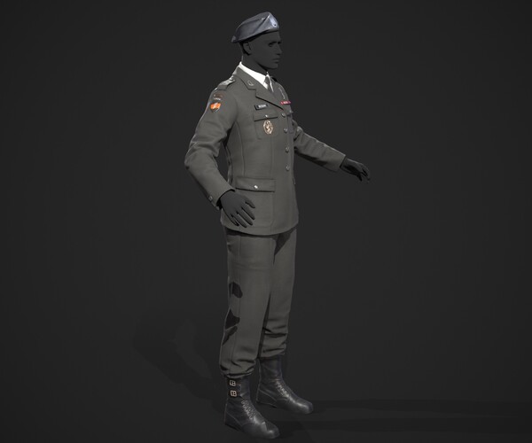 ArtStation - Military Officer uniform suit Game Assests Marmoset toolbag 4  VR / AR / low-poly 3d model military people war uniform officer chairman  navy force character combat army commando man military