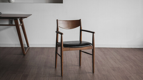 805 Ash solid wood armchair