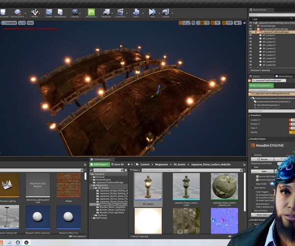 ArtStation - Tutorial: Japanese Traditional Bridge Procedural Generator ...