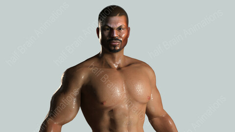 Realistic 3d model Boxer and fighter