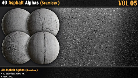 40 Asphalt Alphas (Seamless ) VOL-05