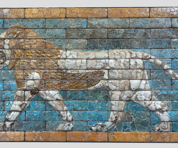 ArtStation - Babylonian lion-relief- Ishtar Gate | Resources