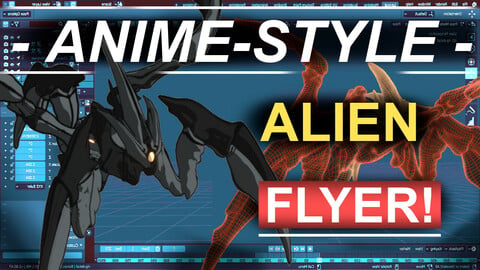 Anime Style: Alien "AIRBORNE-SWARMER" Enemy