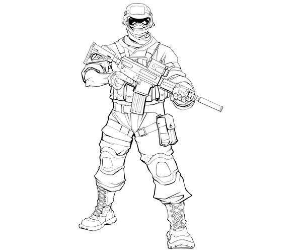 ArtStation - Soldier Line Art | Artworks