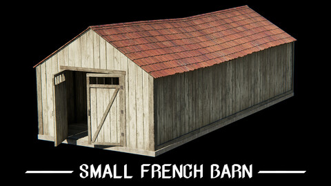 Small French Barn - Game Assets