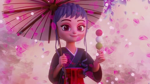 Kimono Girl - Fully Rigged