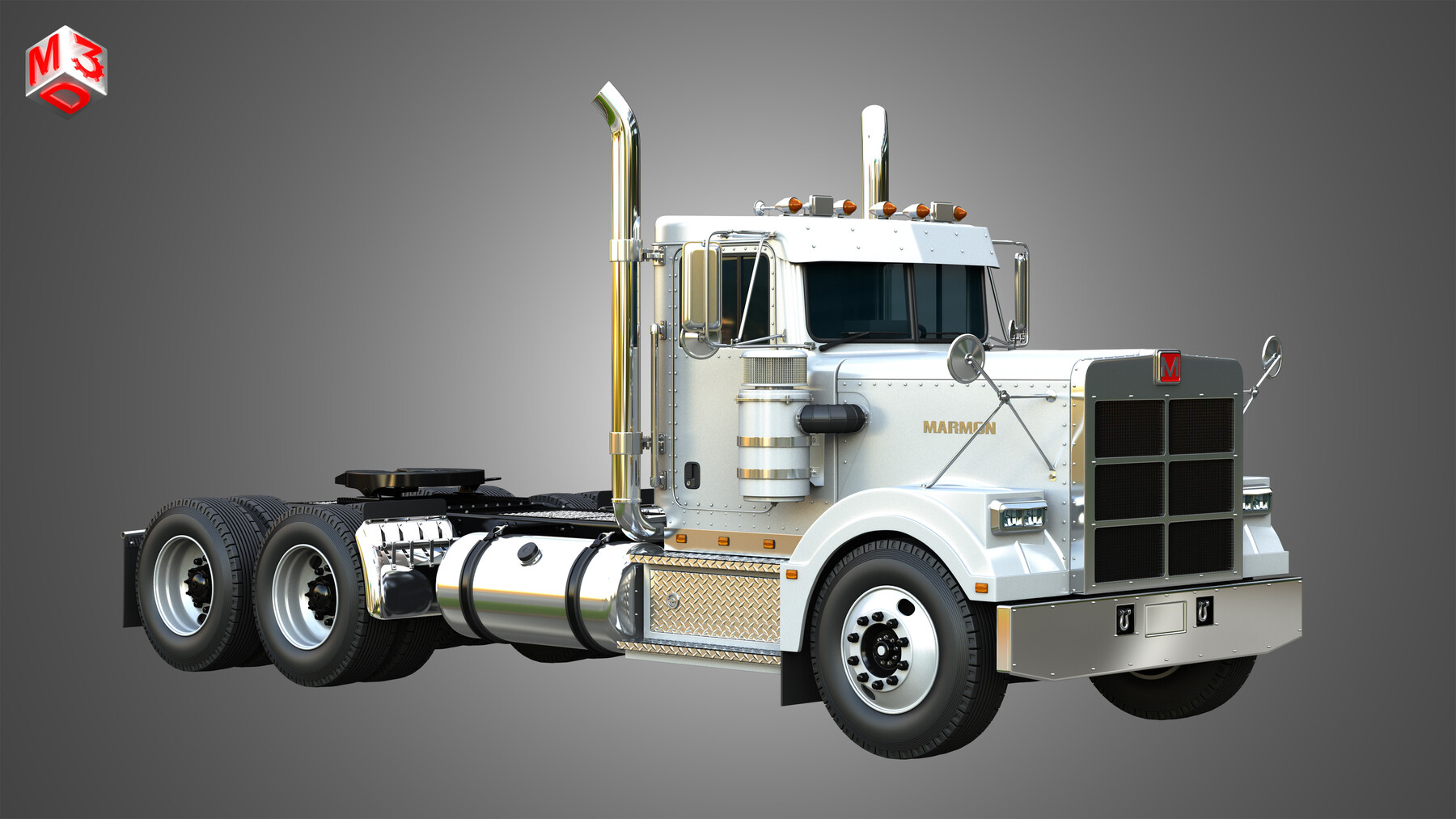 ArtStation - 57P Semi Truck - Day Cab | Resources